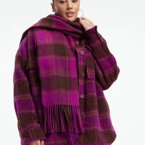 Good American Large Plaid Scarf